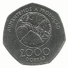 S.T. Principe - 2000 Dobras 1997 (Km# 91) Fao