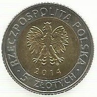 Polonia - 5 Zlotych 2014 (Km# 913) Castelo Real Varsóvia