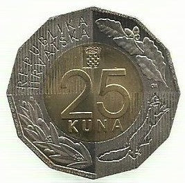 Croacia - 25 Kuna 2016 (Km# 111) 25º Anivº Independencia