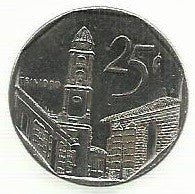 Cuba - 25 Centavos 2001 (Km# 577)