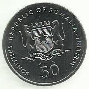 Somalia - 50 Shillings 2002 (Km# 111) Macaco