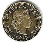Suiça - 5 Rappen 2013 (Km# 26c)