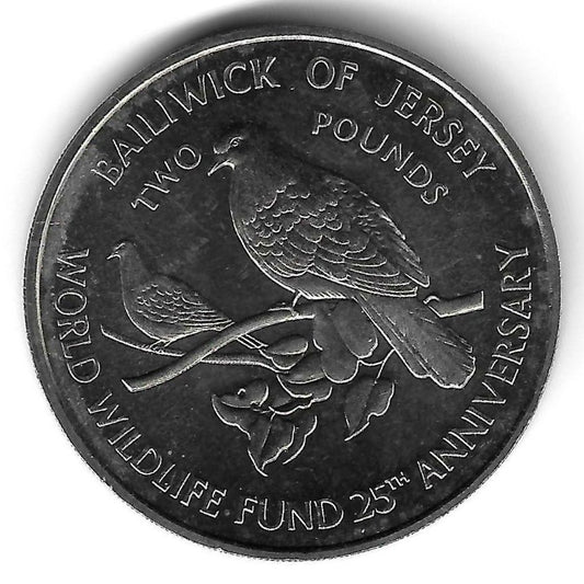 Jersey - 2 Libras 1987 (Km# 70) Pomba Rosa