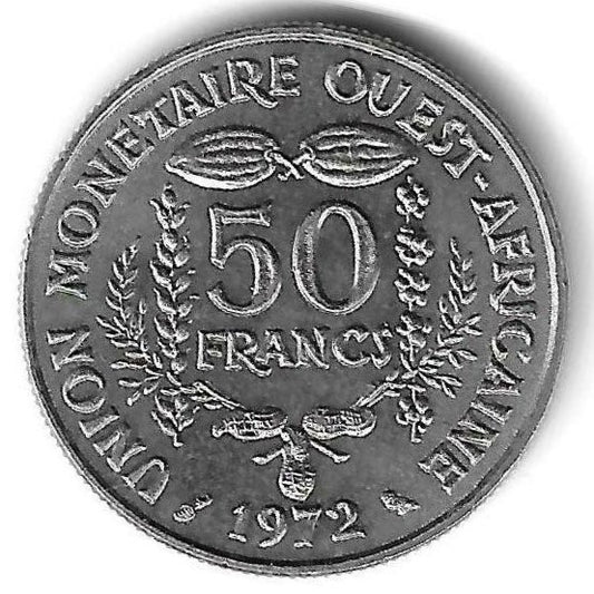 West African States - 50 Francos 1972 (Km# 6)