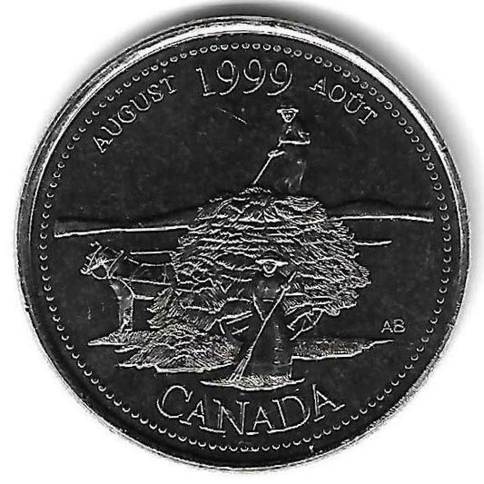 Canada - 25 Centimos 1999 (Km# 349) Agosto