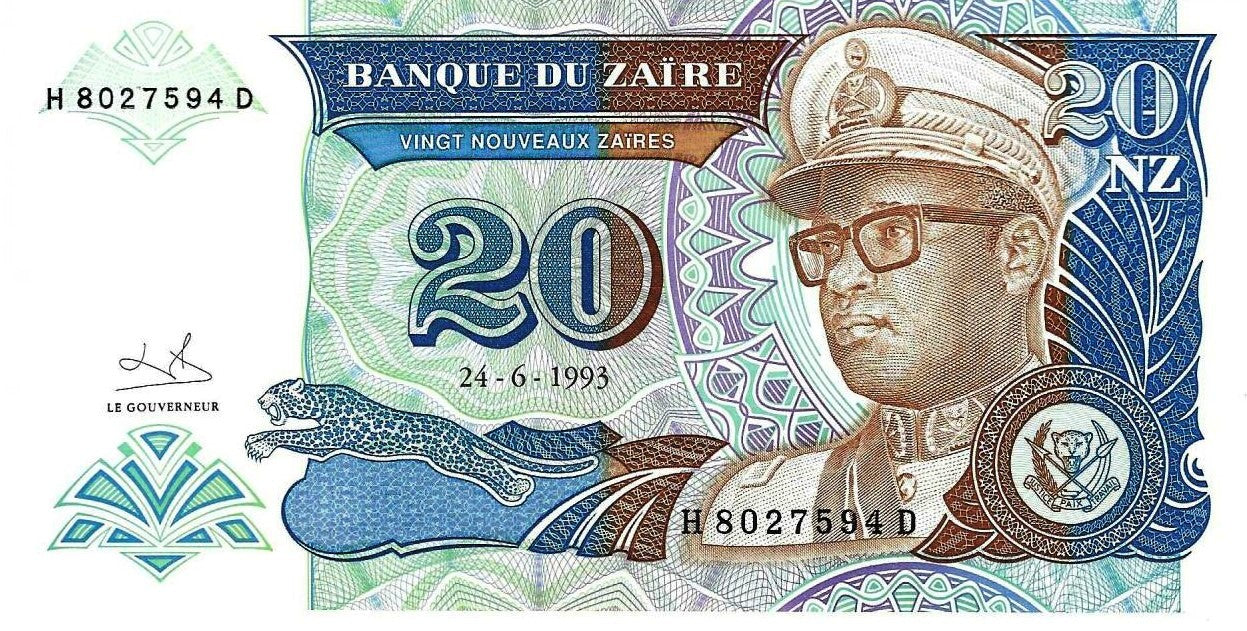 Zaire - 20 Novos Zaires 1993 (# 56)