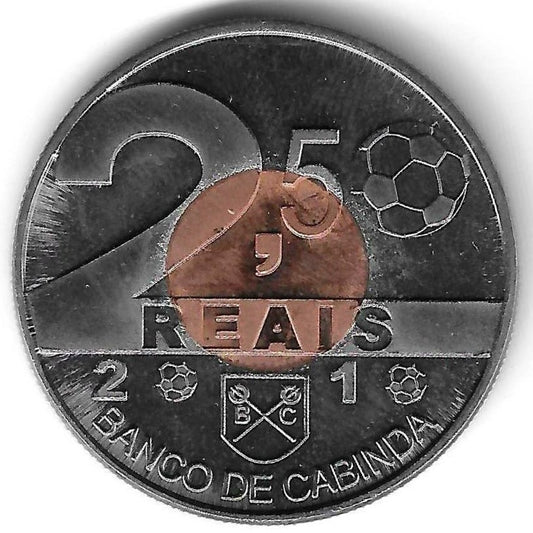 Cabinda - 2,50 Reais 2010 (Km# ..) Camp. Mundo Futebol Africa Sul