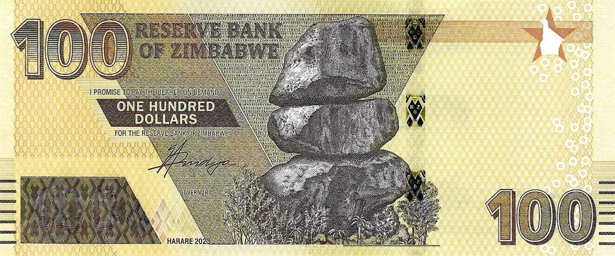 Zimbabwe - 100 Dolares 2023 (# 106b)