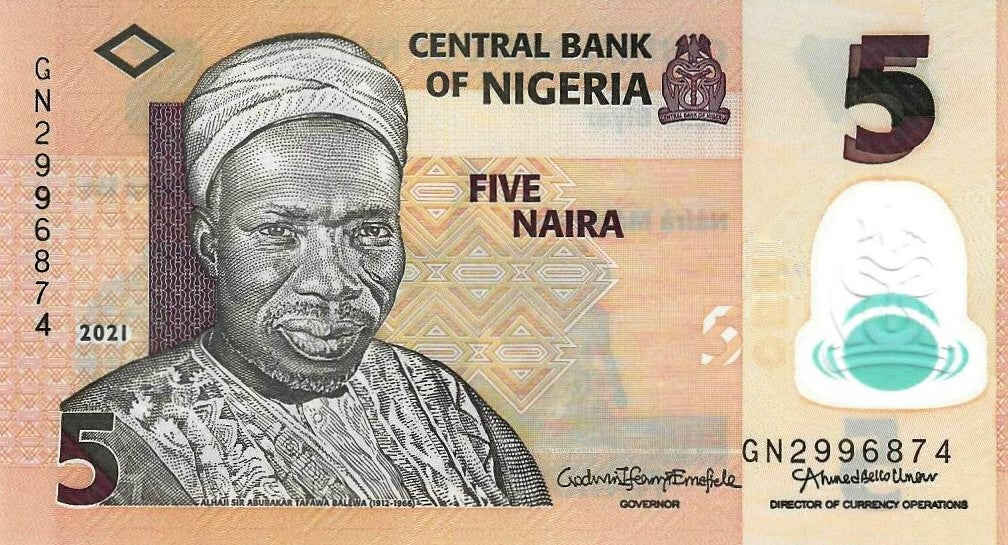 Nigeria - 5 Naira 2021 (# 38c)