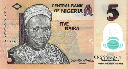 Nigeria - 5 Naira 2021 (# 38c)