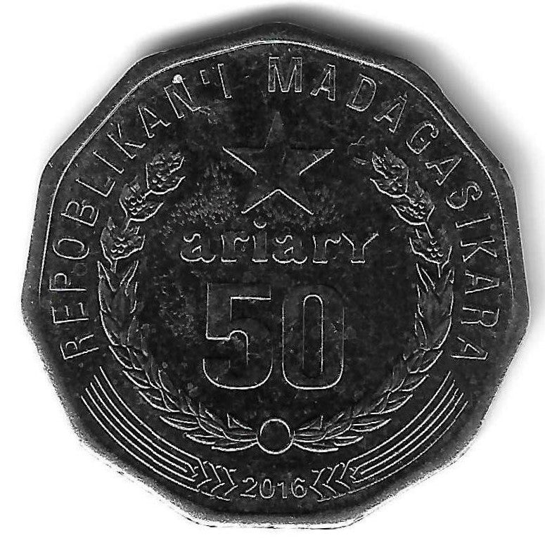 Madagascar - 50 Ariary 2016 (Km# 32)