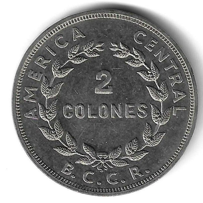Costa Rica - 2 Colones 1972 (Km# 187.2)