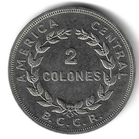 Costa Rica - 2 Colones 1972 (Km# 187.2)