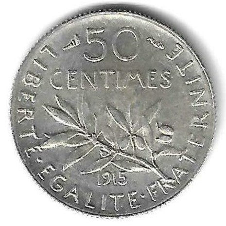 França - 50 Centimos 1915 (Km# 854)