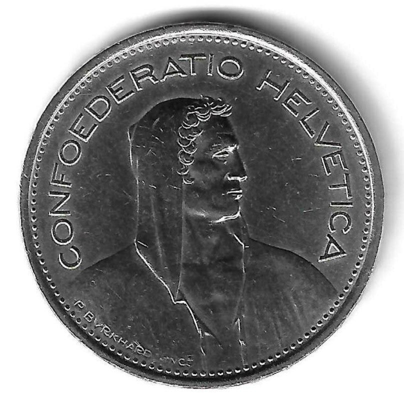 Suiça - 5 Francos 1970 (Km# 40a)
