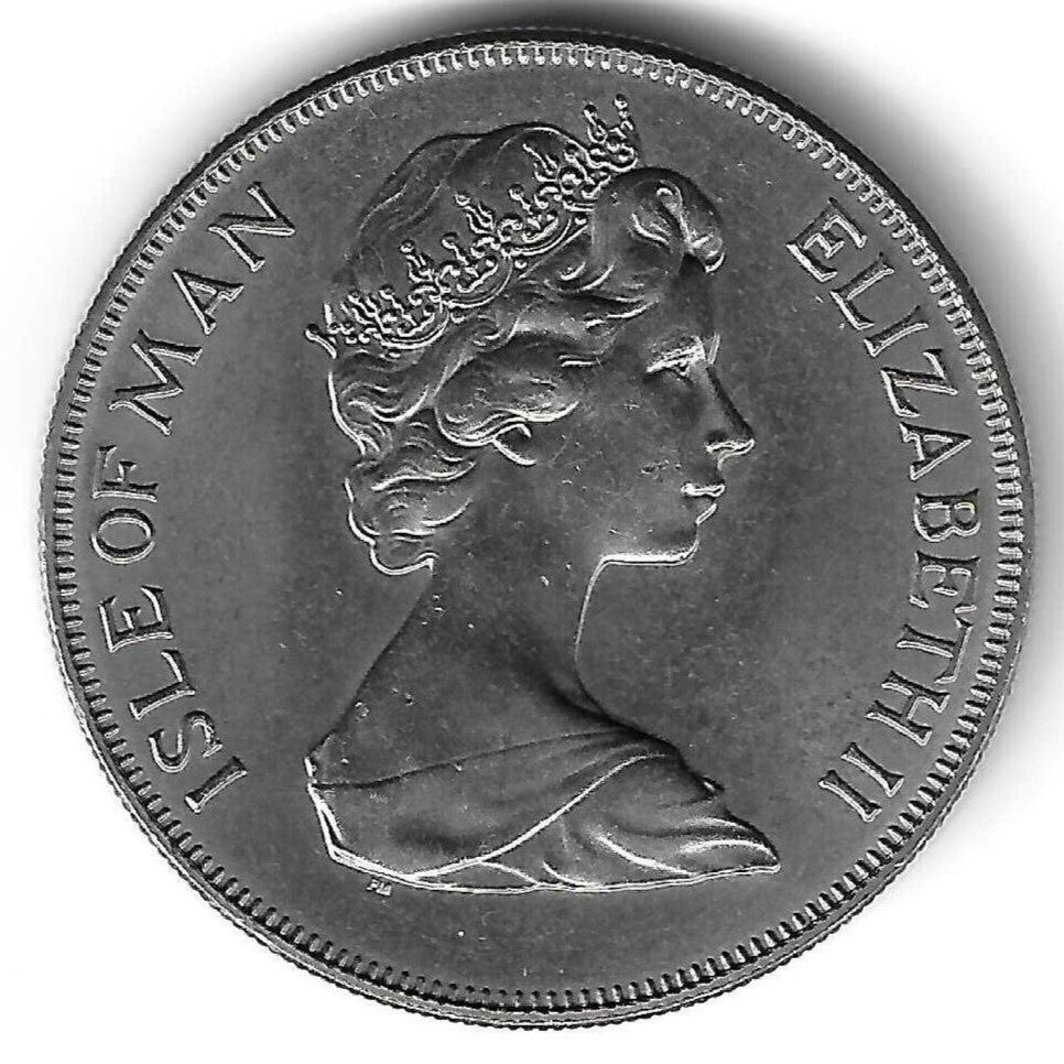 Ilha Man - 25 Pence 1975 (Km# 31) Gato Manx