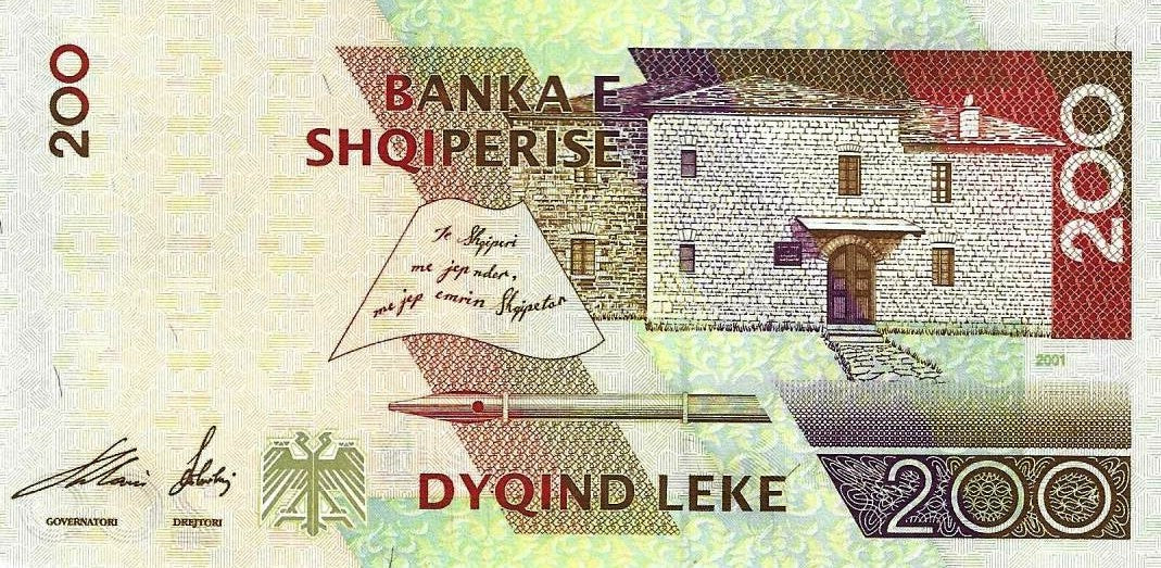 Albania - 200 Leke 2001 (# 67)