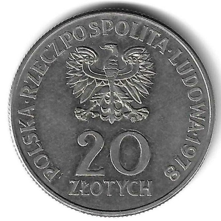 Polonia - 20 Zlotych 1978 (Km# 95) Maria Konopnicka