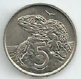 Nova Zelandia - 5 Centimos 1967 (Km# 34.1)