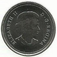 Canada - 25 Centimos 2011 (Km# 1168) Bisonte