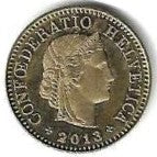Suiça - 5 Rappen 2013 (Km# 26c)