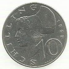Austria - 10 Schilling 1969 (Km# 2882)