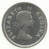 Africa Sul - 6 Pence 1955 (Km# 48)