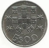 Portugal - 5$00 1978 (Km# 591)
