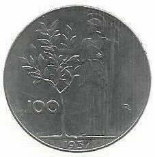 Italia - 100 Liras 1957 (Km# 96)