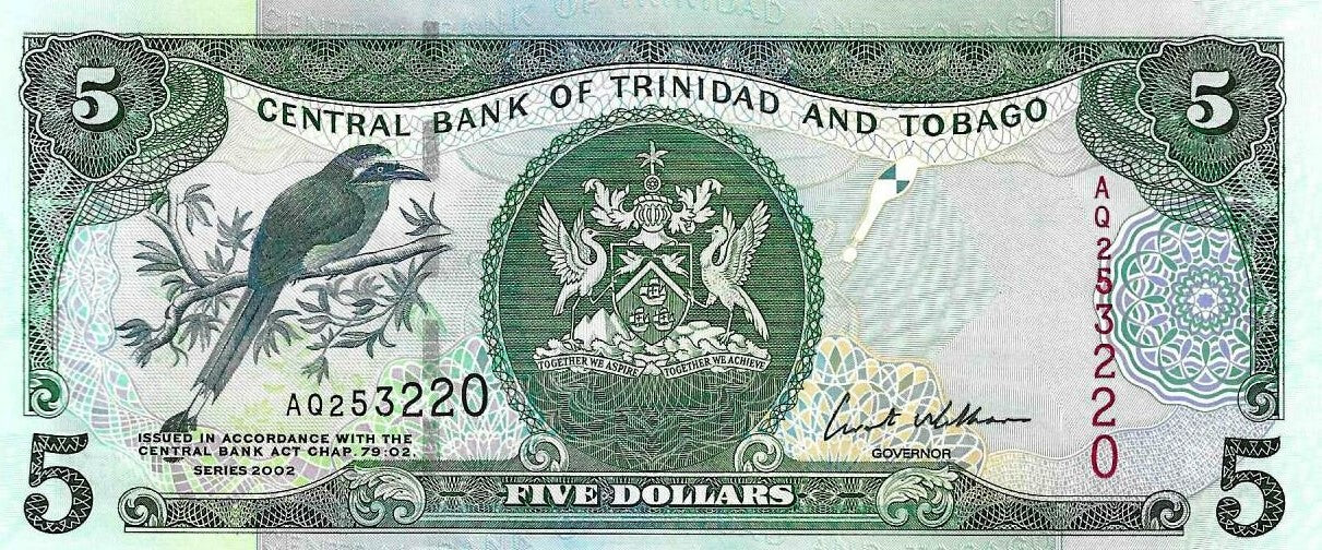 Trinidade Tobago - 5 Dolares 2002 (# 42b)