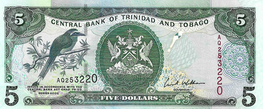Trinidade Tobago - 5 Dolares 2002 (# 42b)