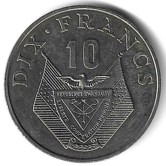 Ruanda - 10 Francos 1985 (Km# 14.2)
