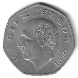 Mexico - 10 Pesos 1976 (Km# 477)