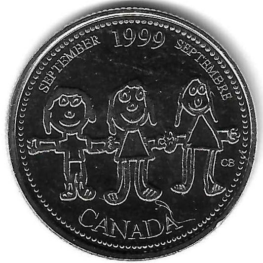 Canada - 25 Centimos 1999 (Km# 350) Setembro