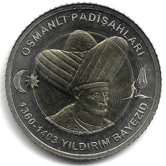 Turquia - 1 Lira 2024 (Km# ..)  Yildirim Bayezid