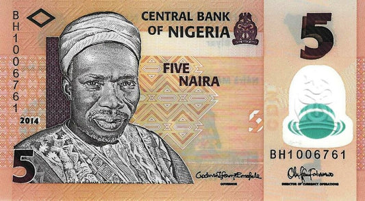 Nigeria - 5 Naira 2014 (# 38e)