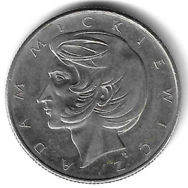 Polonia -  10 Zlotych 1975 (Km# 74) Adam Mickiewicz