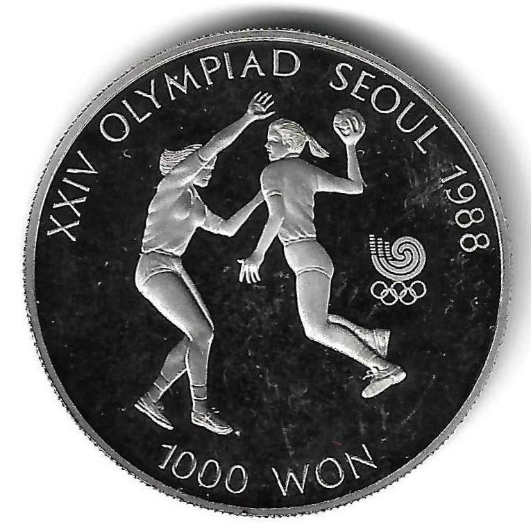 Coreia Sul - 1000 Won 1988 (Km# 48) Andebol