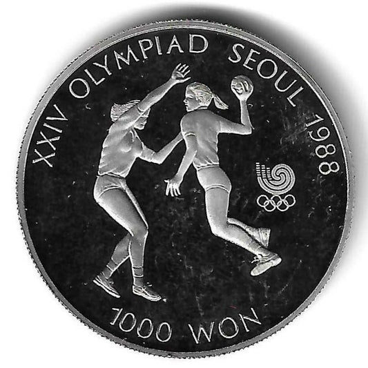 Coreia Sul - 1000 Won 1988 (Km# 48) Andebol