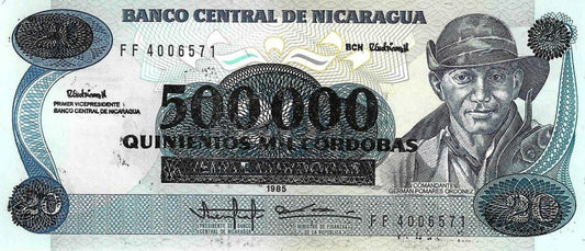 Nicarágua - 500000 Cordobas 1985 (90)(# 163)