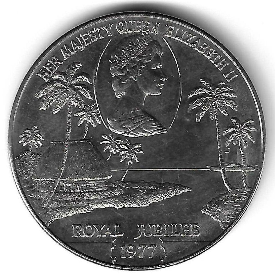 Samoa - 1 Tala 1977 (Km# 24) Jubileu Prata