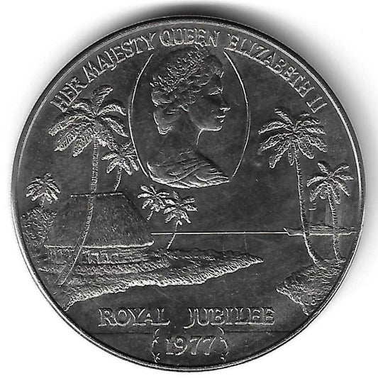 Samoa - 1 Tala 1977 (Km# 24) Jubileu Prata