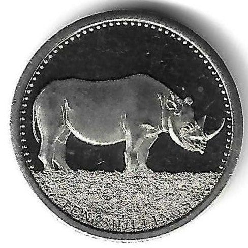 Somália - 10 Shillings 2013 (Km# 242) Rinoceronte