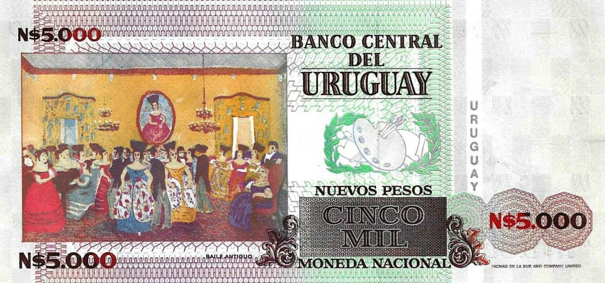 Uruguai - 5000 Novos Pesos 1989 (# 68a)