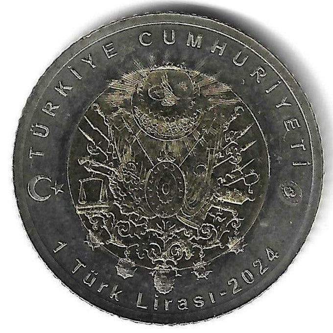 Turquia - 1 Lira 2024 (Km# ..)  Yildirim Bayezid