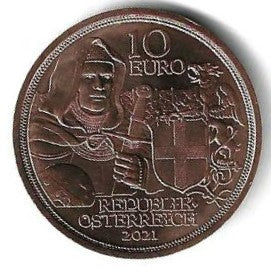 Austria - 10 Euro 2021 (Km# 3328) Ordem Teutonica