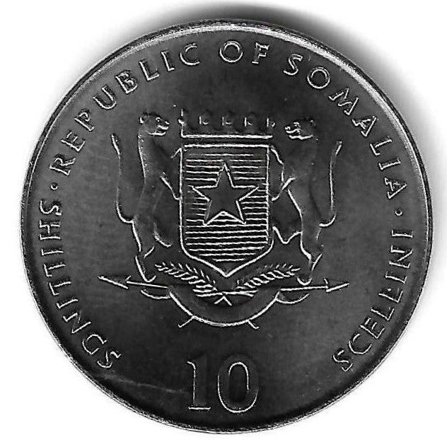 Somalia - 10 Shillings 2000 (Km# 100) Cão
