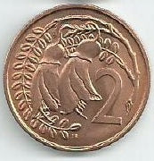 Nova Zelandia - 2 Centimos 1967 (Km# 33)
