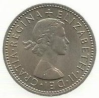Inglaterra - 1 Shilling 1953 (Km# 891)