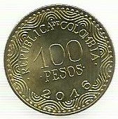 Colombia - 100 Pesos 2016 (Km# 296)